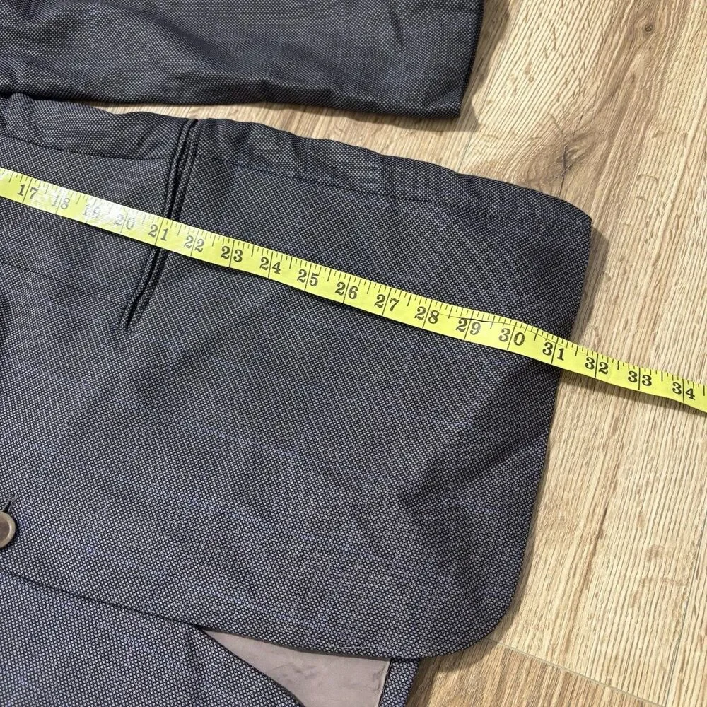 Armani Collezioni Blazer Men's 44L Brown Birdseye Wool Italy Old Money Luxury